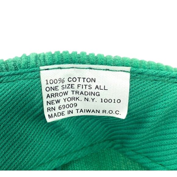 Vintage 90s Newport Ski Spree Green Corduroy Snapback Cigarette Hat Tobacco - Picture 6 of 6